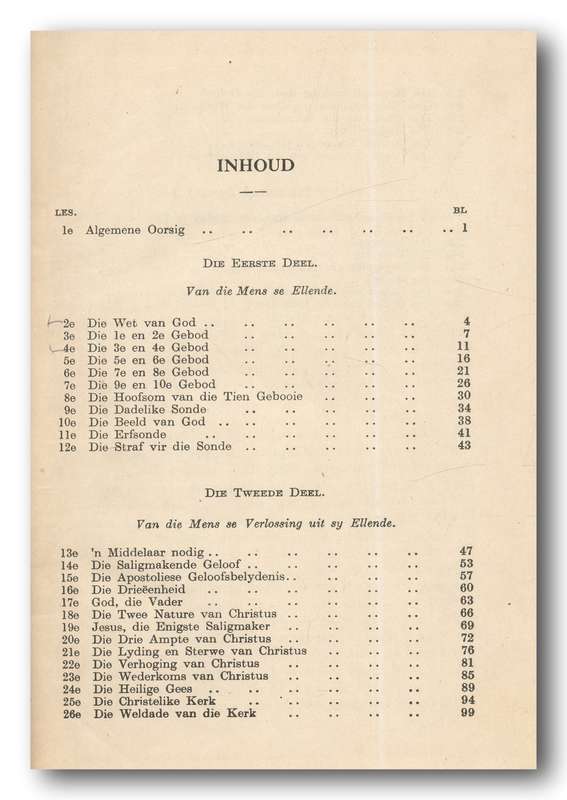 Katkisasie-Boek in Afrikaans oorgesit deur ds HPM Steyn (1946)
