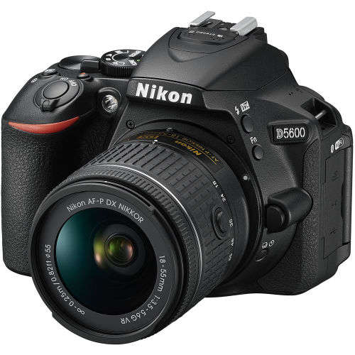 Nikon D5600 DSLR with AF-P 18-55mm DX VR Lens, nikon Bag