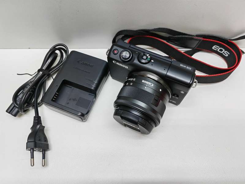 Canon EOS M100 Mirrorless Camera + 15-45mm IS STM (Black)