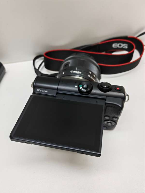 Canon EOS M100 Mirrorless Camera + 15-45mm IS STM (Black)