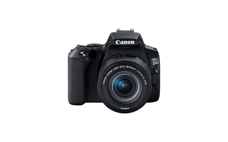 Canon EOS 250D DSLR camera, 24.2 megapixel, 18-55mm lens