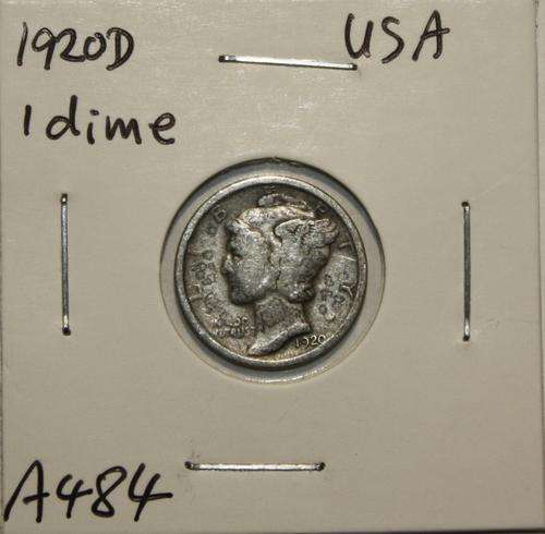 1920D USA 1 Dime (90% Silver)