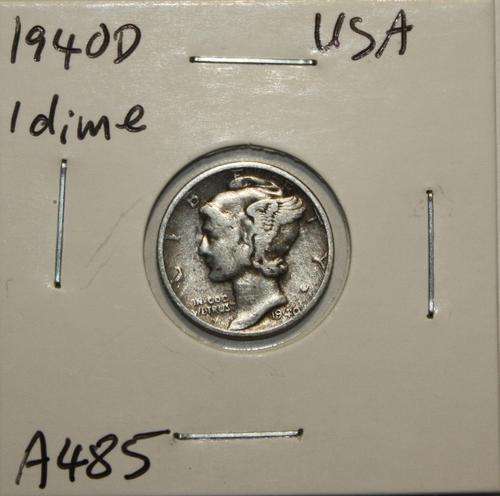1940D USA 1 Dime (90% Silver)
