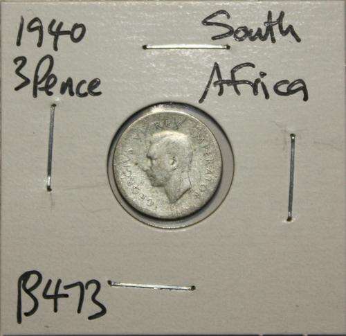1940 South Africa 3 Pence (80% Silver)