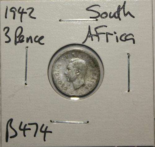 1942 South Africa 3 Pence (80% Silver)