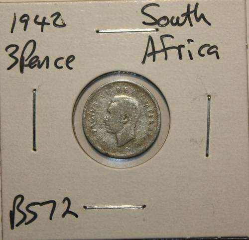 1942 South Africa 3 Pence (80% Silver)
