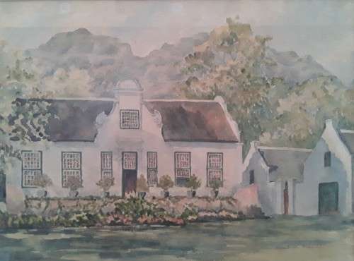 SA ARTIST LORNA DOUGLAS-DRUMMOND LOVELY WATERCOLOUR `SCHOONGEZICHT`.  STUNNING!