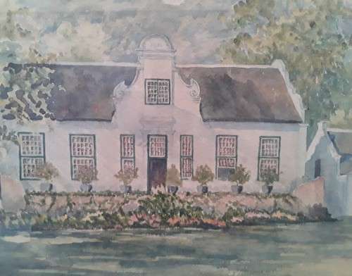 SA ARTIST LORNA DOUGLAS-DRUMMOND LOVELY WATERCOLOUR `SCHOONGEZICHT`.  STUNNING!