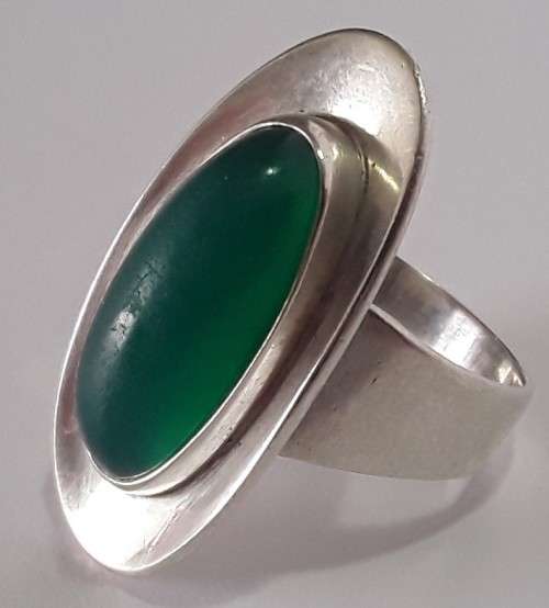 Rare mid-century sterling silver ring by Danish designer `Niels Erik From`.