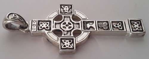 A large vintage `Solvar` silver-plated Celtic cross pendant. *R1 bid!!!*