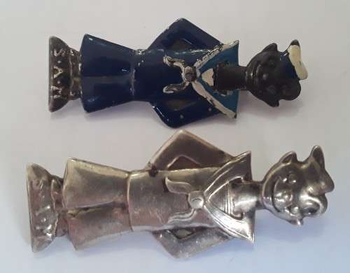 PAIR OF SA WW2 `SAILOR S.A.M` SILVER BADGES.
