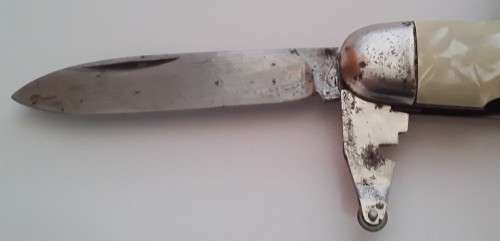 WW2 GERMAN RICHARTZ WHALE POCKET KNIFE MULTI-TOOL WITH GLASS CUTTER.