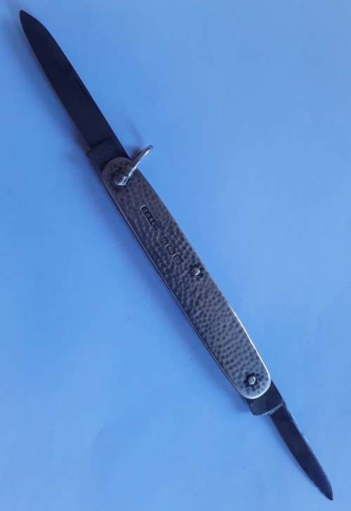 Rare 1904 Edwardian solid sterling silver pocket knife by George Gillott of Sheffield.