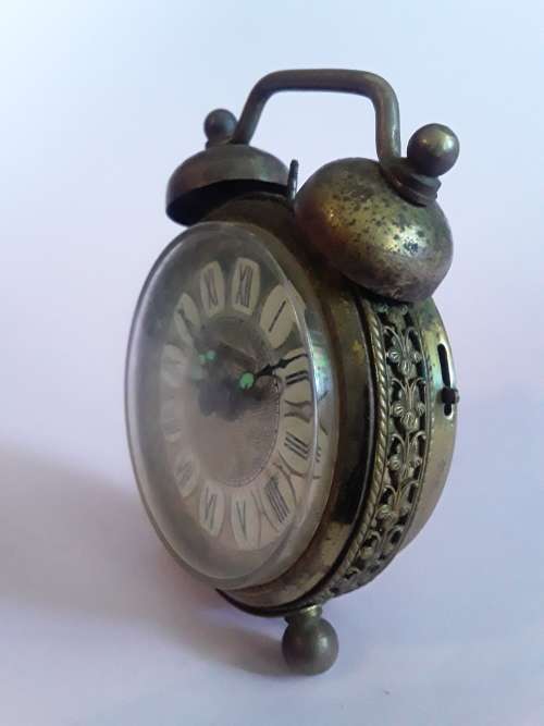 Rare vintage `Blessing` miniature alarm clock. West Germany. Not working.