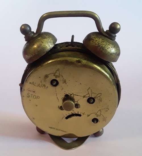 Rare vintage `Blessing` miniature alarm clock. West Germany. Not working.