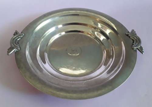 1949 Voortrekker Monument Silver-Plated bowl. Art Deco style.