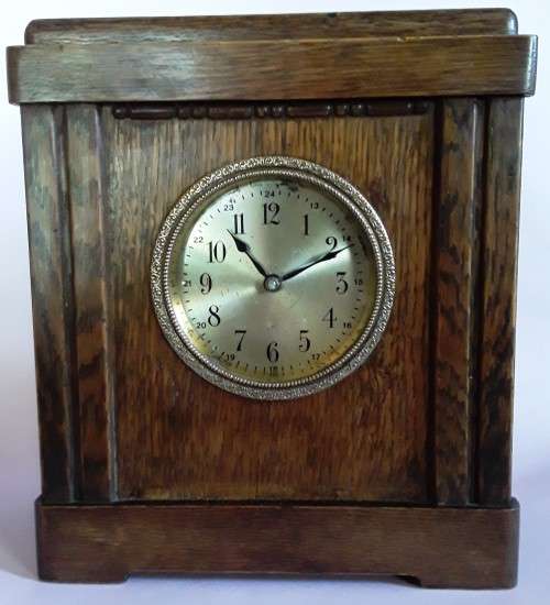 Rare Art Deco German moneybox clock.  Not running.