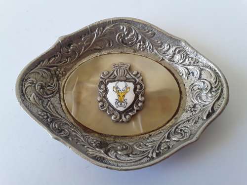 Vintage South African Infantry `SAI` Metal Ashtray.