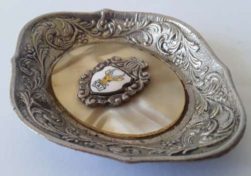 Vintage South African Infantry `SAI` Metal Ashtray.