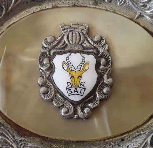 Vintage South African Infantry `SAI` Metal Ashtray.