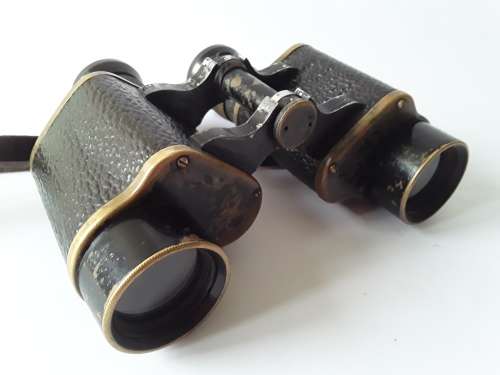 Rare WW2 British RAF `Air Ministry` binoculars by Wray, London in original fitted leather case.