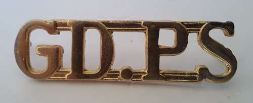 2 x vintage SA Prison Services shoulder titles. Pins and lugs intact.