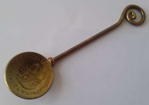 Rare 1964 South Africa 1 Cent spoon. 12cm.