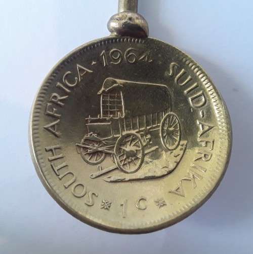 Rare 1964 South Africa 1 Cent spoon. 12cm.