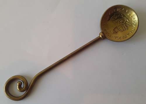 Rare 1964 South Africa 1 Cent spoon. 12cm.