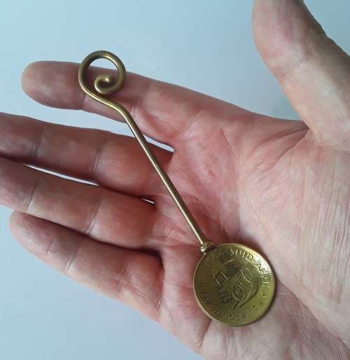 Rare 1964 South Africa 1 Cent spoon. 12cm.