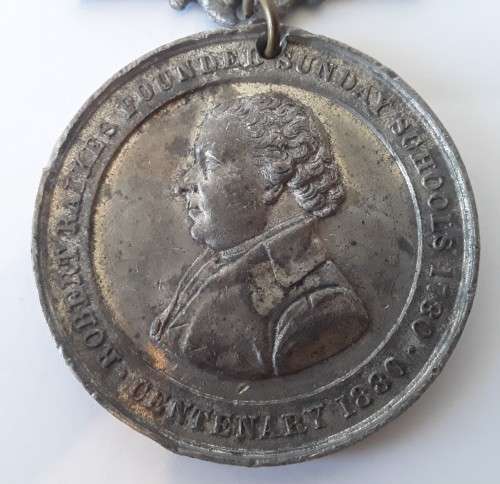 Rare 1880 Robert Raikes Centenary of Sunday Schools Medal.