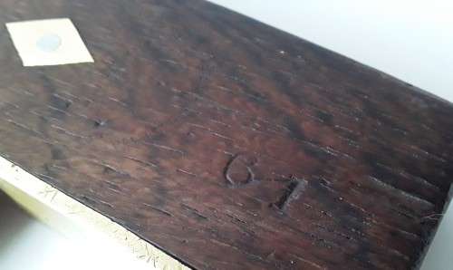 Wonderful Vintage Try Square. Rosewood Handle. Brass Inlay and Fittings. 15 x 10 cm.