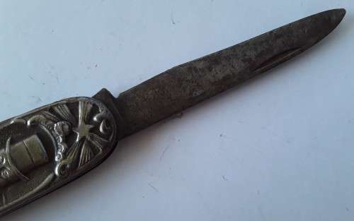 Antique Paul Kruger / De Wet `Eendracht maakt Macht` pocket knife.