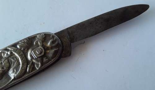 Antique Paul Kruger / De Wet `Eendracht maakt Macht` pocket knife.