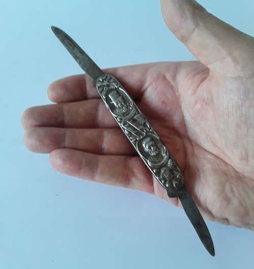Antique Paul Kruger / De Wet `Eendracht maakt Macht` pocket knife.