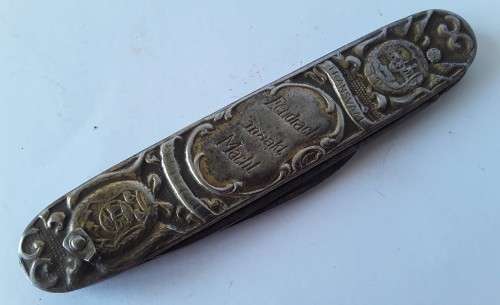Antique Paul Kruger / De Wet `Eendracht maakt Macht` pocket knife.