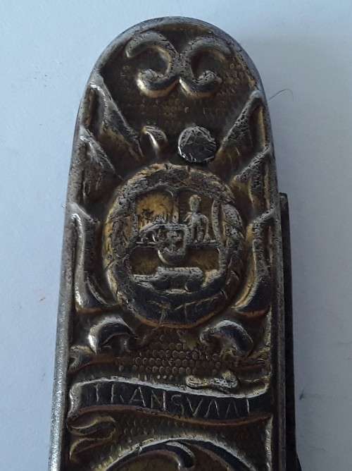 Antique Paul Kruger / De Wet `Eendracht maakt Macht` pocket knife.