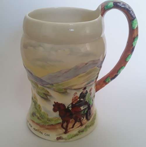 A vintage `Crown Devon` musical jug. `Killarney`.  Musical mechanism works perfectly!