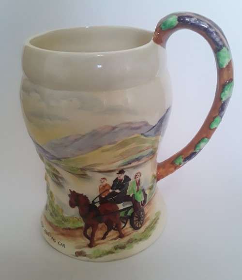 A vintage `Crown Devon` musical jug. `Killarney`.  Musical mechanism works perfectly!
