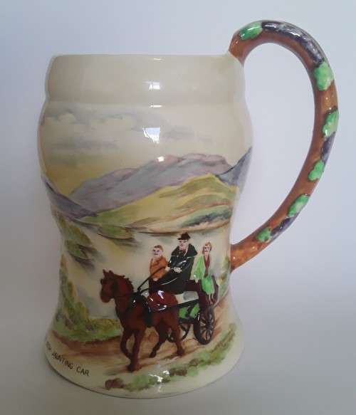 A vintage `Crown Devon` musical jug. `Killarney`.  Musical mechanism works perfectly!