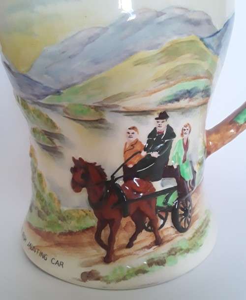 A vintage `Crown Devon` musical jug. `Killarney`.  Musical mechanism works perfectly!