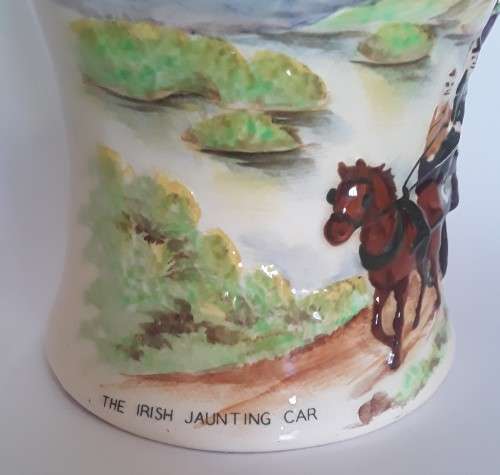 A vintage `Crown Devon` musical jug. `Killarney`.  Musical mechanism works perfectly!