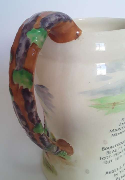 A vintage `Crown Devon` musical jug. `Killarney`.  Musical mechanism works perfectly!