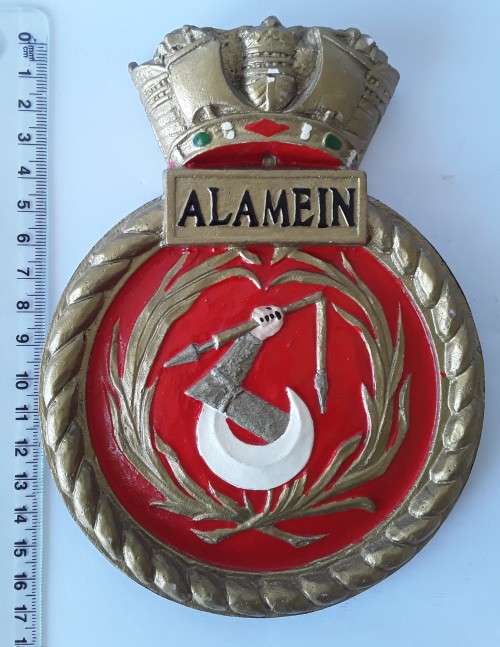 Vintage Royal Navy set of 6 ship`s crest wall plaques.  Stunning!