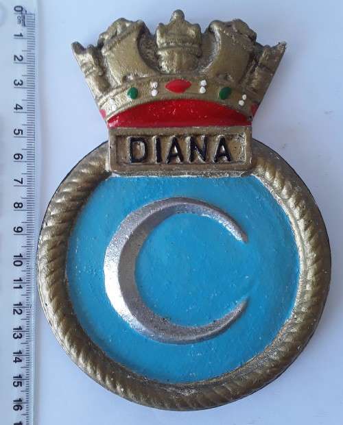 Vintage Royal Navy set of 6 ship`s crest wall plaques.  Stunning!