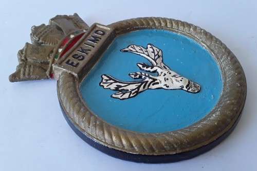 Vintage Royal Navy set of 6 ship`s crest wall plaques.  Stunning!