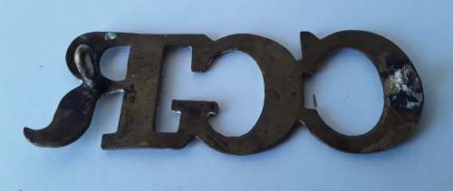 Rare brass Cape Government Railways badge - one pin missing.