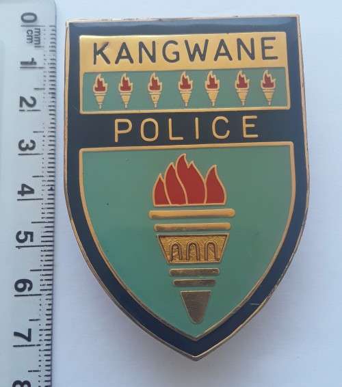 SADF Kangwane Police shoulder flash. Pins intact.