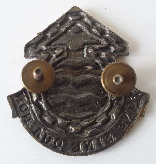 South Africa Ordnance Corps Cap Badge. Lugs intact.
