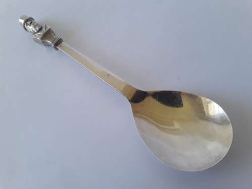 Solid silver Paul Kruger Spoon to commemorate `Battle of Amajuba`. Cape Mint. 925. 39.73 grams.